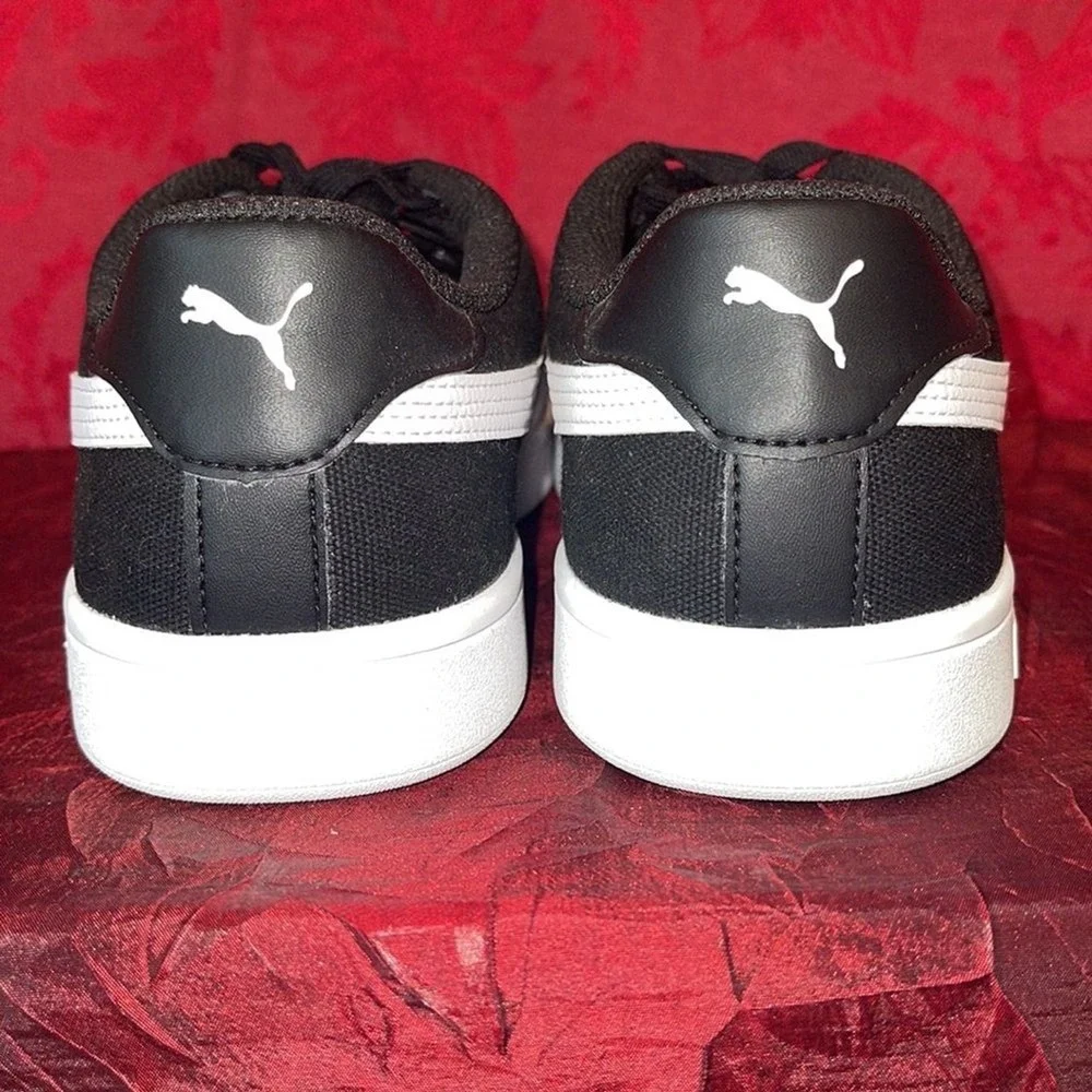 Puma Soft Foam Optimal Comfort Men's Sneakers Black White Canvas‎  7 1/2 NWOT